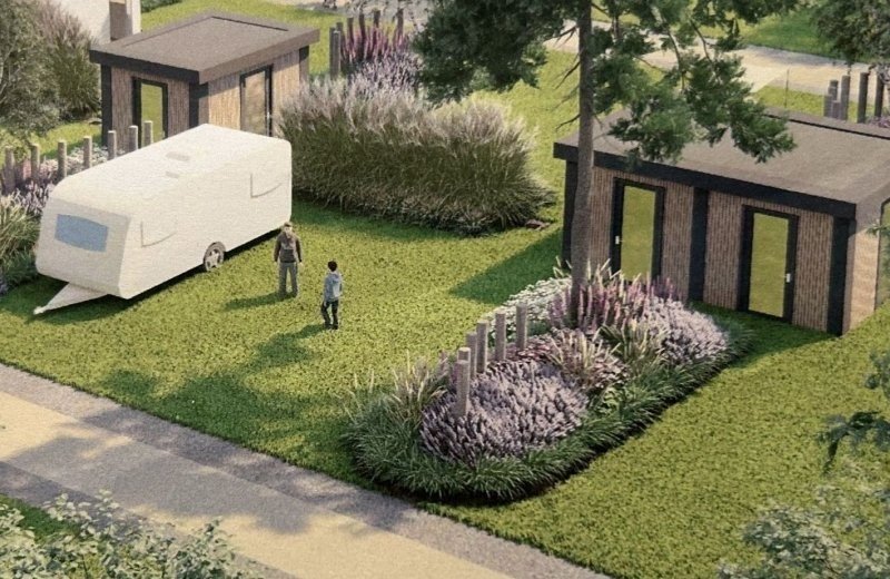 Kampeerplaats met privé sanitair