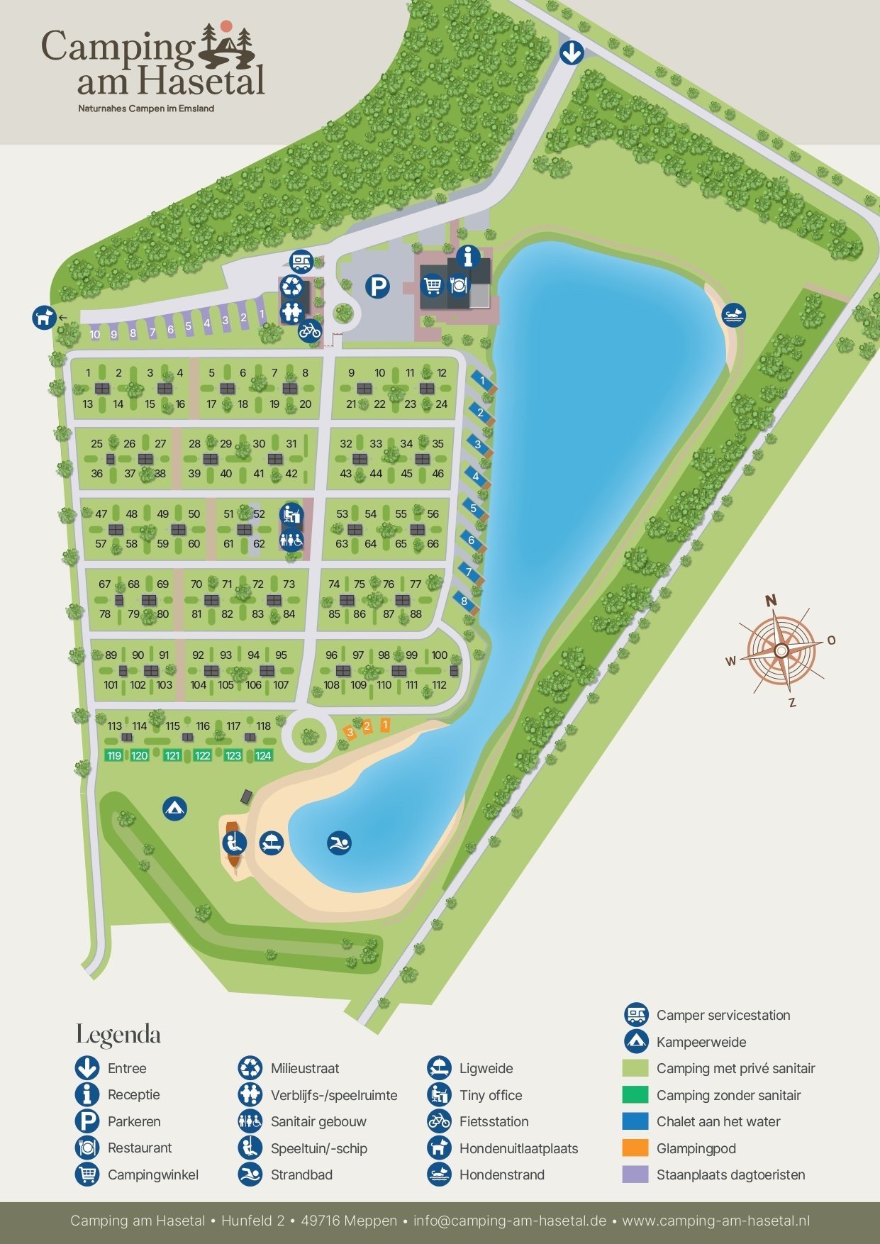 Plattegrond Camping am Hasetal